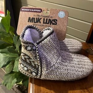 Muk Luks Slipper Boots New with Tags Fur Indoor Outdoor